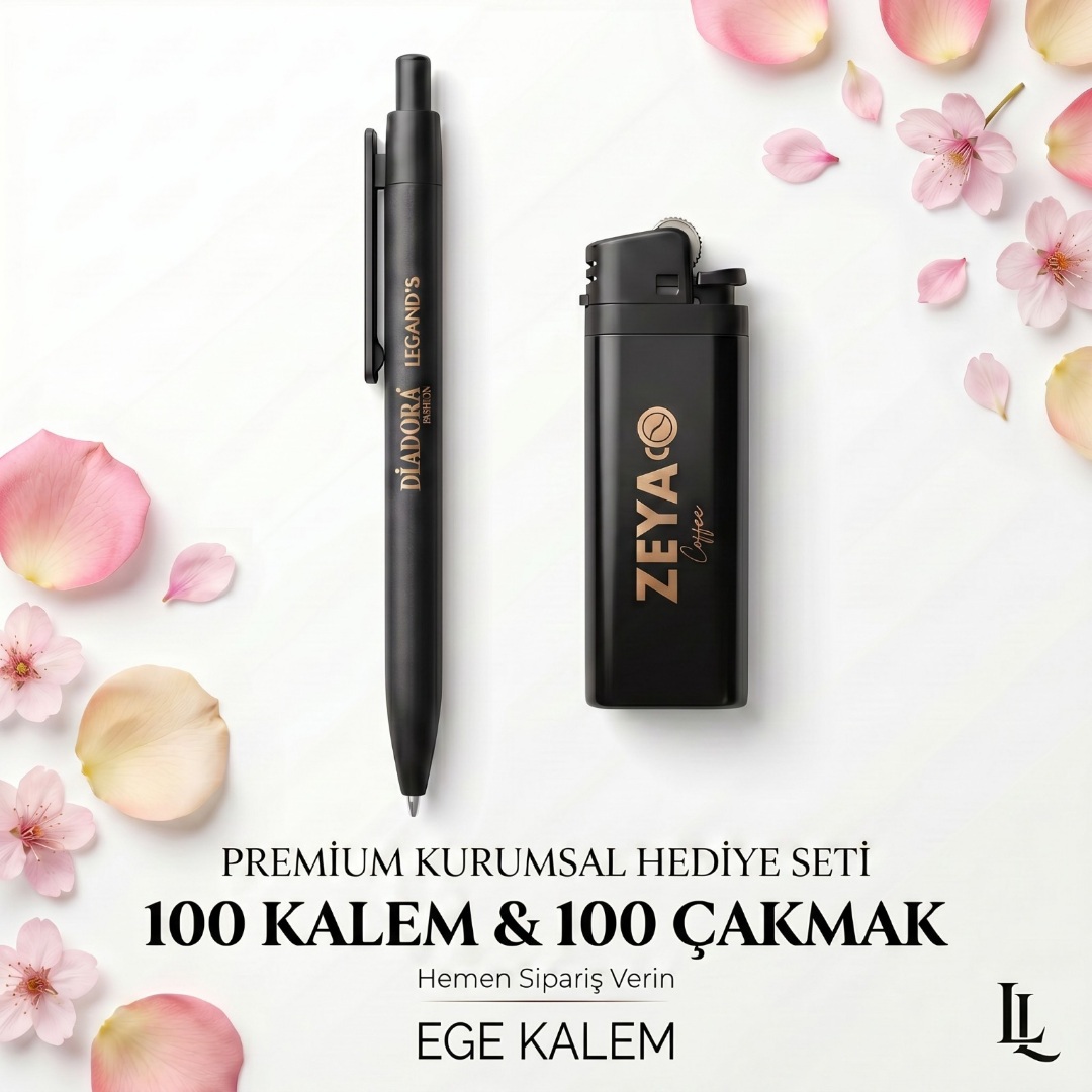 Baskılı Kalem ve Çakmak Seti (100 Adet ) Baskılı Kalem ve Çakmak Seti (100 Adet )