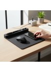 MOUSEPAD Kablosuz telefon şarj özellikli (Keten dokulu Suni Deri kaplama.)