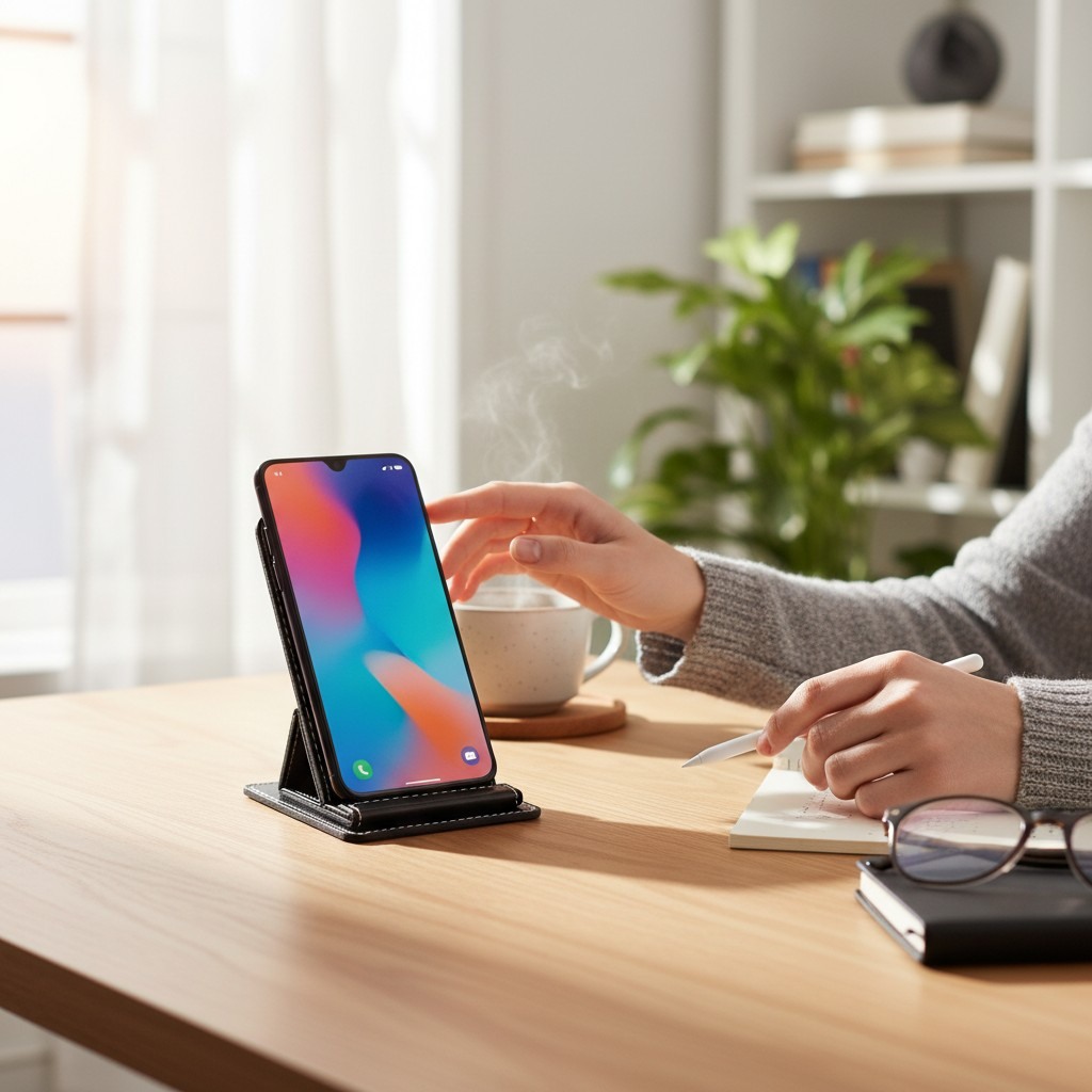 Rubicon Masa Üstü Suni Deri Telefon STANTI