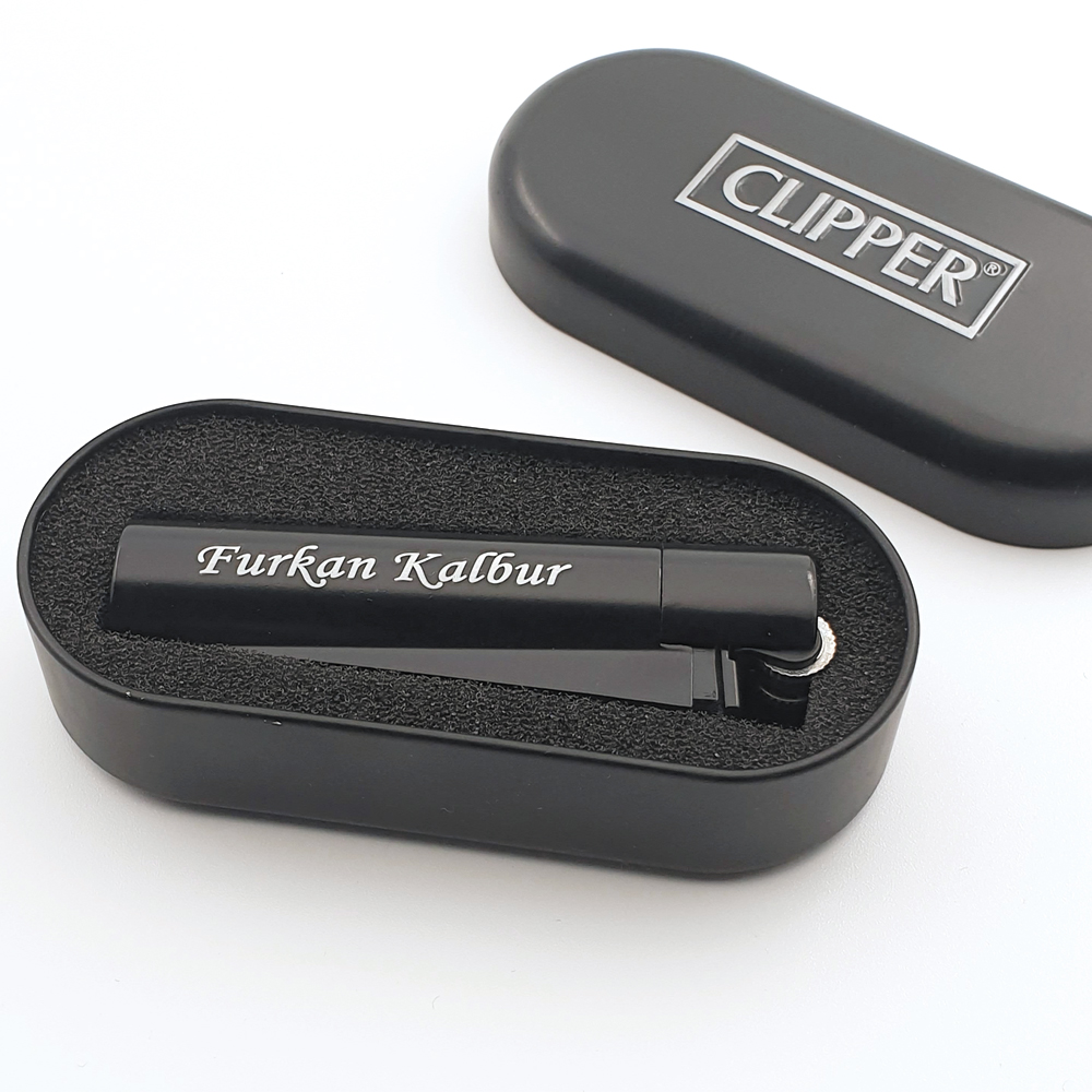 Clipper Çakmak  Kişiye Özel Lazer Baskı Hediye.