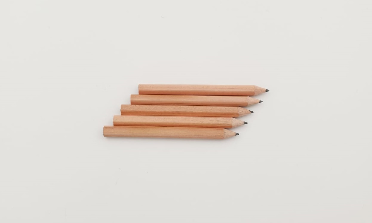 Yarım Boy Naturel Kurşun Kalem (100 Adet)