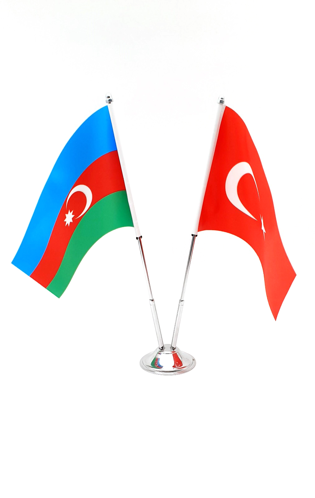 Masa bayrağı Çiftli Azerbaycan-Türkiye Bayrağı