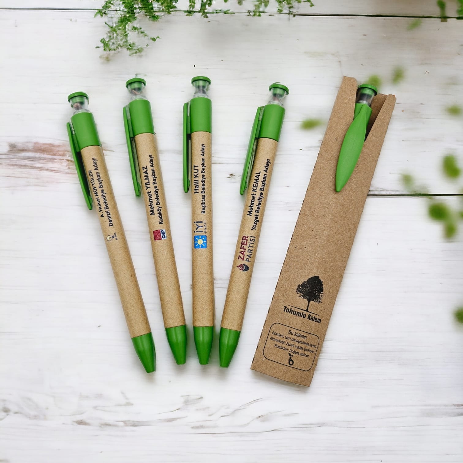 Parti Logo Baskılı Tohumlu Tükenmez Kalem