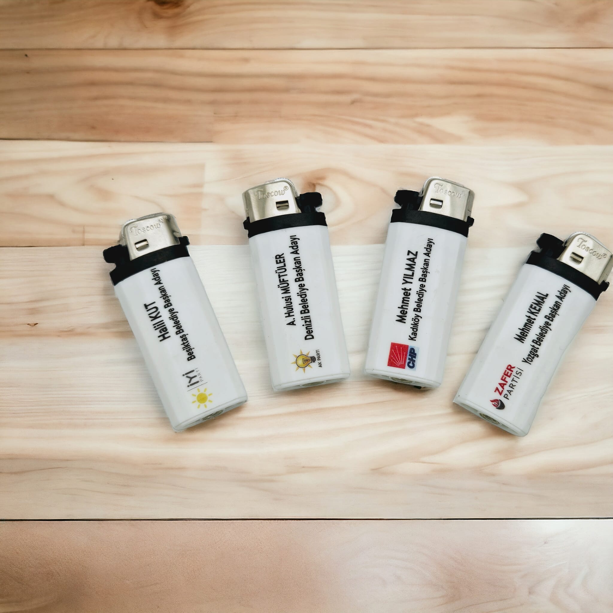 Parti Logo Baskılı Mini Boy Çakmak