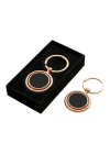 Rose Gold ve Gümüş Döner Başlıklı Metal Anahtarlık